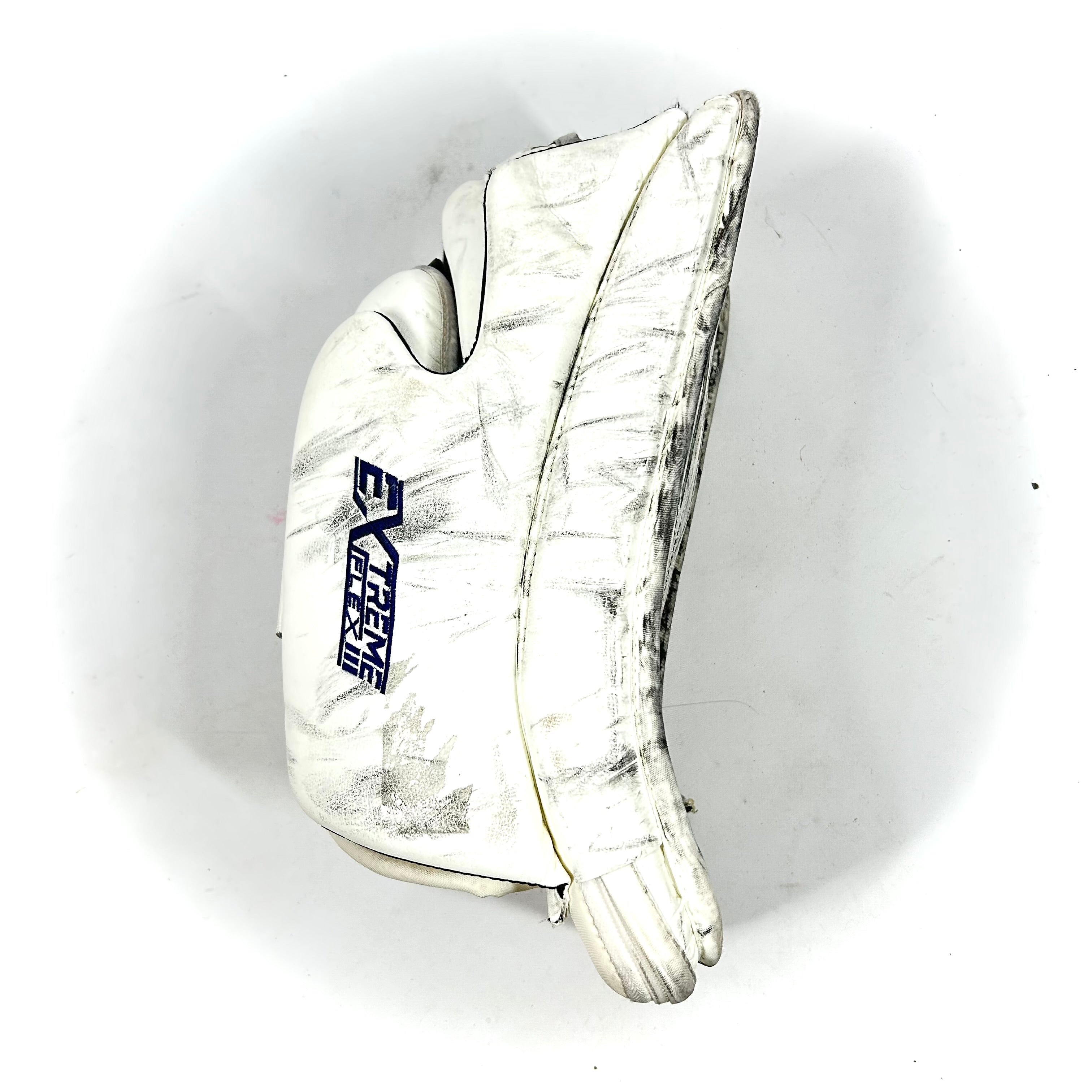 CCM Extreme Flex III - Bloqueur de gardien de but professionnel d'occasion (blanc)